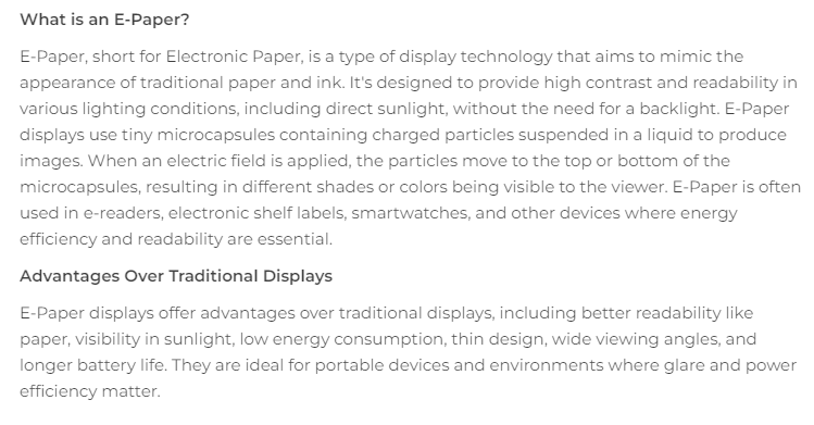 104990852 2.9 inç Esnek Tek Re - Display Epaper 2.9 incelemesi ve fiyatı